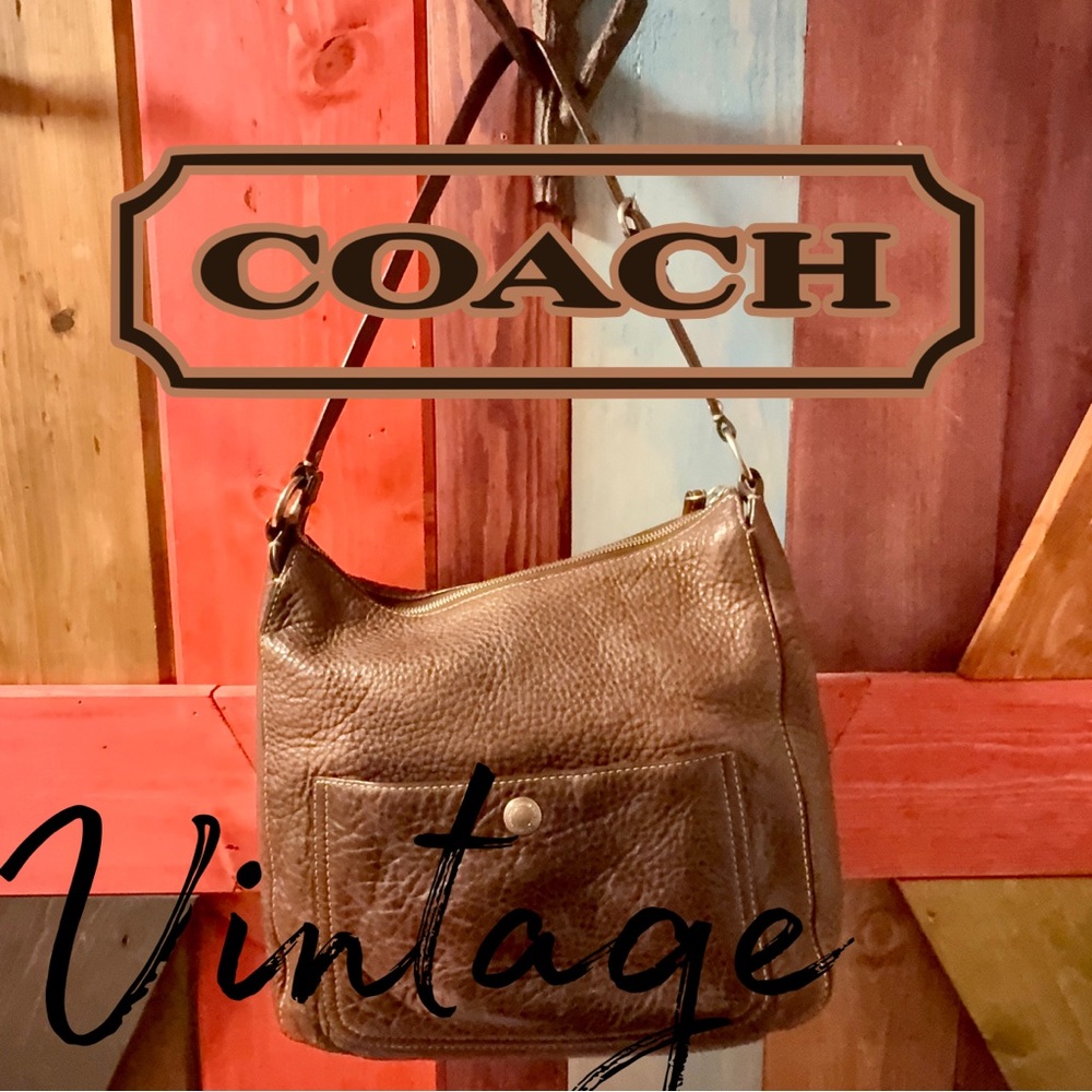 ✨ Vintage Coach Pebbled Leather Hobo Bag | Brown | Classic Brass Hardware